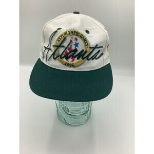 Vintage 1996 Atlanta Olympic Games Snapback Hat The Game Green White